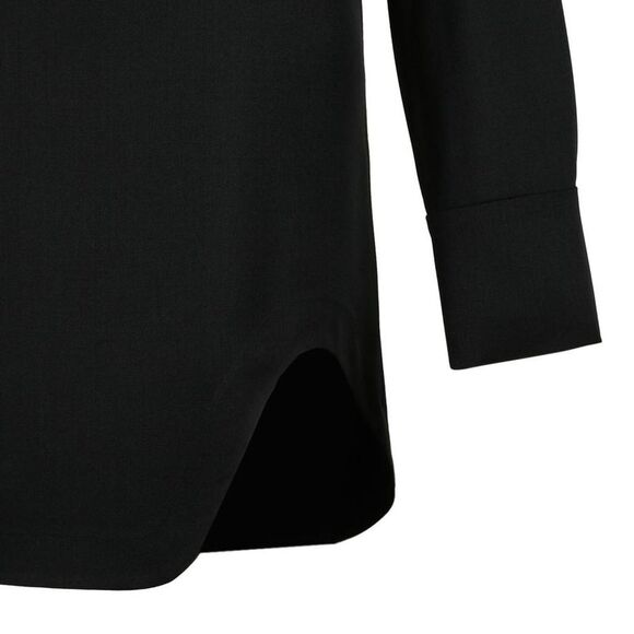 THE ATTICO Long Sleeve Shirt Dress with Zipper Detail Women BLACK Dresses - Picture 4 of 4